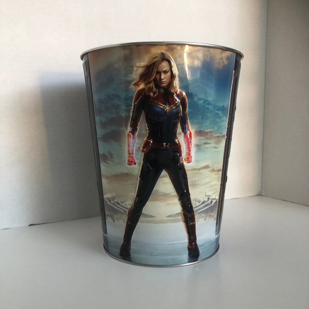 NEW Captain Marvel 2019 Popcorn Tin Bucket by Snapco